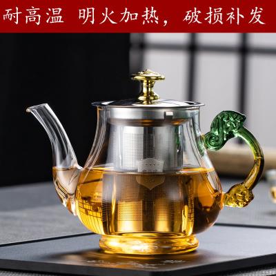 玻璃茶壶加厚耐高温泡茶壶不锈钢过滤花茶壶家用煮茶壶煮茶器茶具