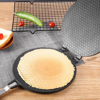 双面烘焙模具模型面包工具磨具夹子圆形脆皮机模具鸡蛋卷模具