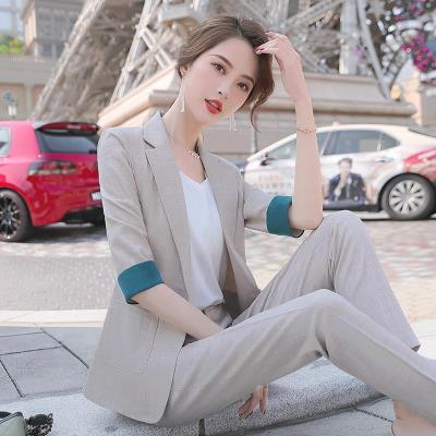 小外套短裤 2020年春季 女气质中袖 时尚 休闲职业西装 西服两件套 套装