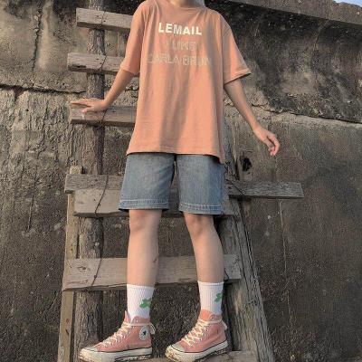 女土6六分5半截牛仔短裤女2020春季韩版新款学生高腰直筒五分裤。|ruв категории Женская одежда, брюки, брюки - от Buy2taobao.com для оказания профессиональной услуги покупки агента Taobao