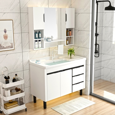 洗脸盆柜厕所面盆组合柜洗脸盆浴室镜子柜 挂墙式卫生间洗脸池柜