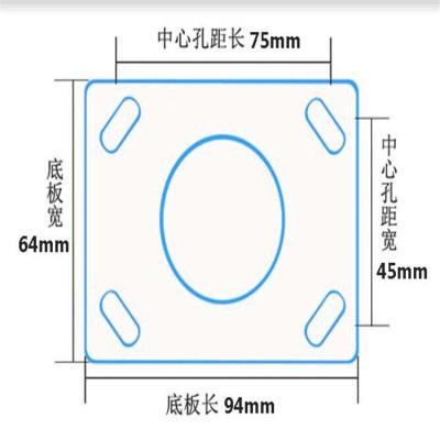 定制车脚轮平板车推车轮子3寸万向轮静音轮 带刹实心橡胶转定向轮