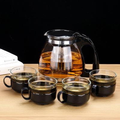 1.5 304内胆 1.8l大容量耐热玻璃花茶壶不锈钢茶滤茶壶茶具杯