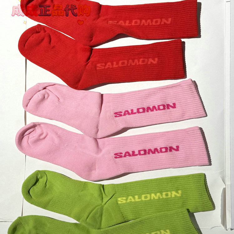 SALOMON纯棉毛巾底运动袜