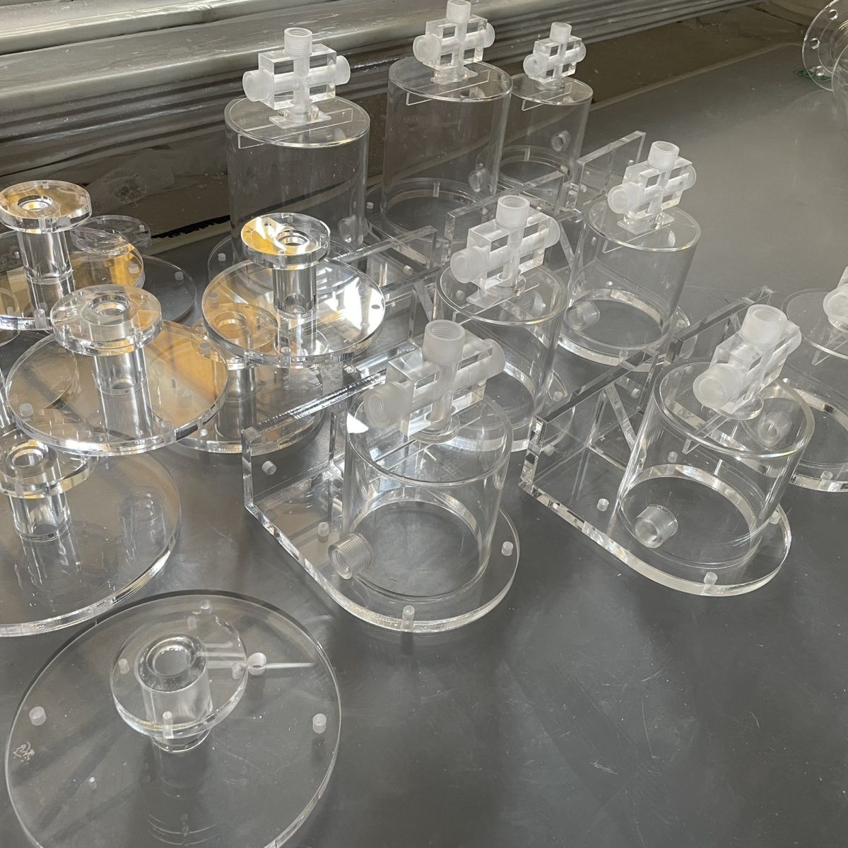 高透明亚克力有机玻璃漏斗水箱交换柱实验仪器模型支持来图定制