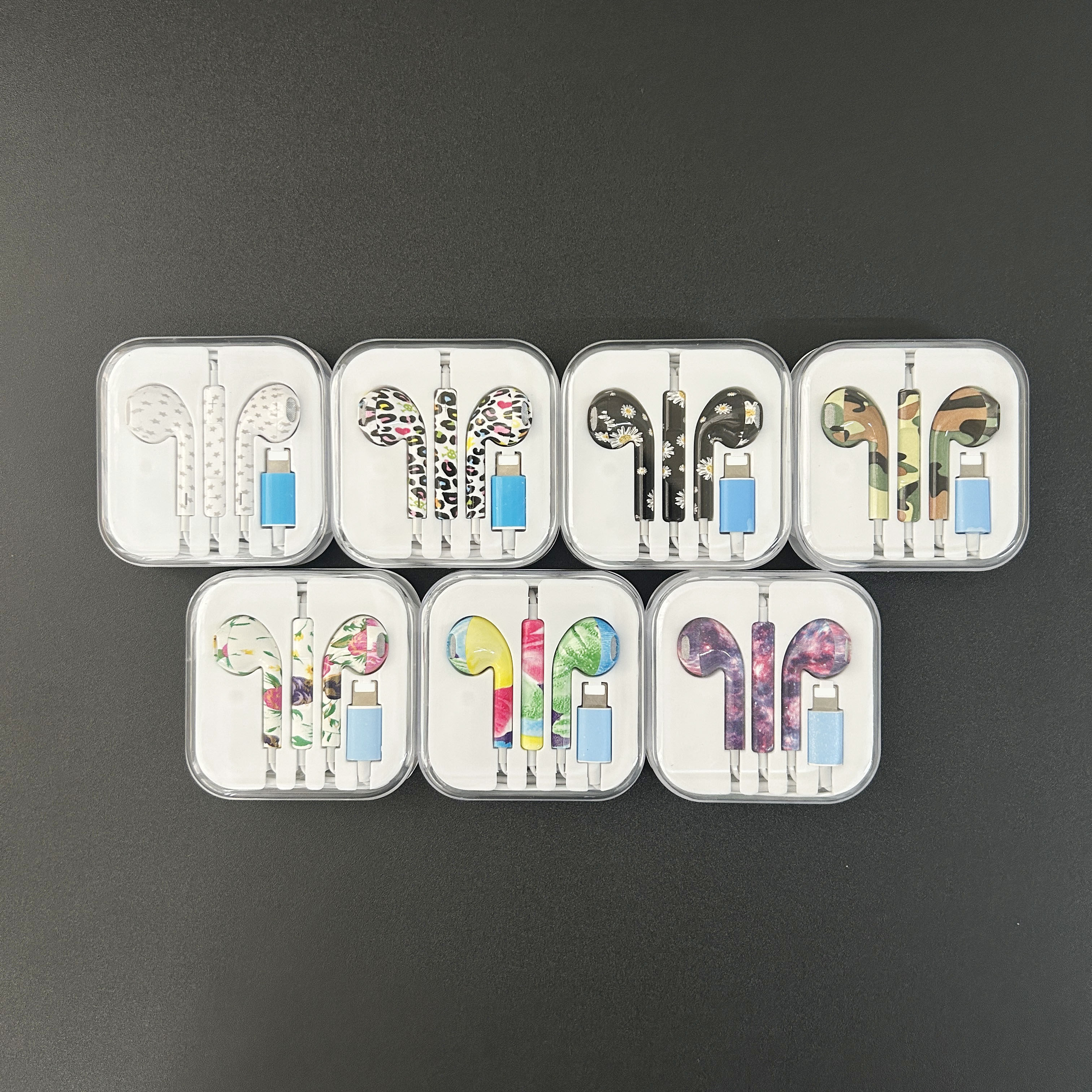 彩绘印花耳机适用苹果14Pro普通有线耳机