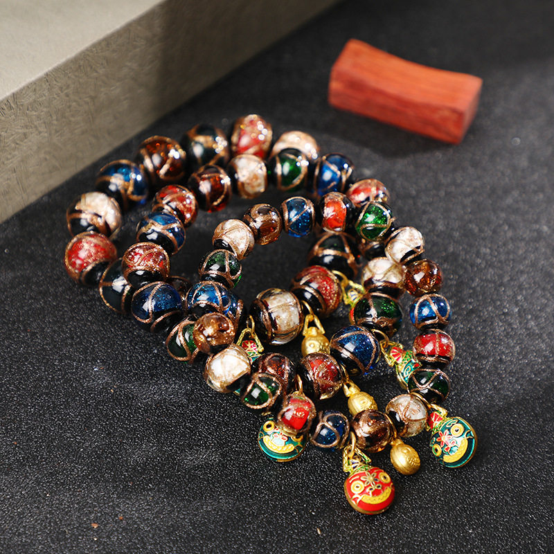 같은 스타일의 옛 진궁 별 향재 유약 오행 다보금 삼키는 짐승 남녀 패션 팔찌