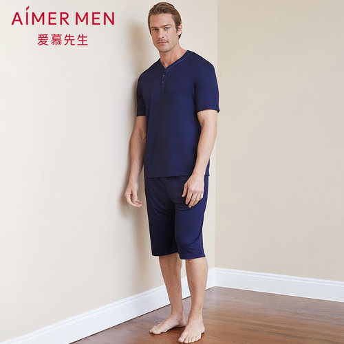 aimer men爱慕先生纵享丝滑男士家居短裤NS42C094