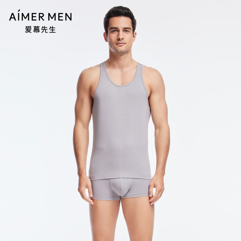 투피스가방 MR. ADMIRATION 22AW 내츄럴 코튼 남성 좁은어깨조끼 보텀탑 NS11C242