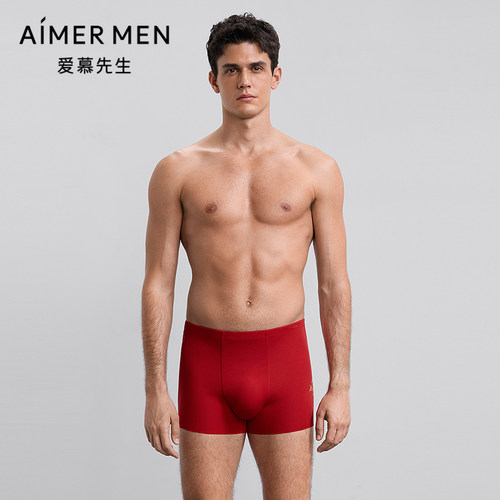 爱慕先生25秋冬日照金山开运裤内裤男红包腰平角裤NS23M771