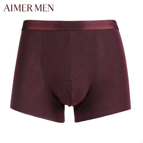 aimer men爱慕先生男士莫代尔一片式无痕中腰平角内裤NS23A612