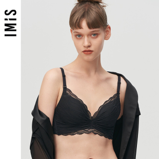 爱美丽IMIS商场内衣无托聚拢波纹蕾丝中厚海绵蝴蝶杯文胸IM17BIL1