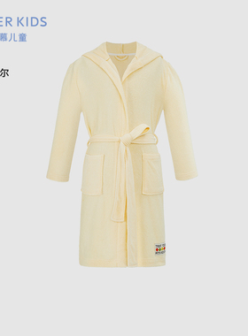 爱慕儿童慵懒时光中性连帽浴袍AK344E381
