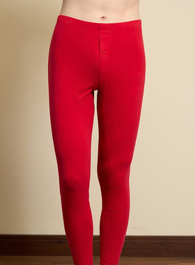 爱美丽棉花糖空气暖男士磨毛红色本命年喜庆保暖长裤IM73BUK2