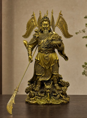 武财神关公铜像摆件佛像大刀