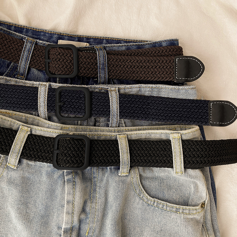 女士弹力松紧帆布腰带