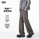 男士冬装直筒工装裤男宽松加绒加厚裤子弯刀裤男裤新款冬季休闲裤