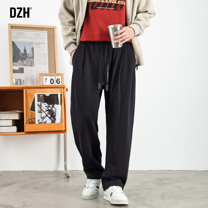 男士弯刀裤男款卫裤男美式宽松直筒裤垂感高级感休闲运动裤锥形裤