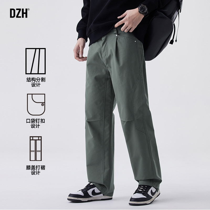 男士美式直筒工装裤男夏季薄款男裤2026新款休闲长裤子男款伐木裤