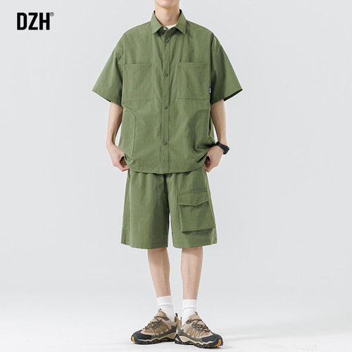 休闲运动套装夏季男装一整套