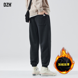 男裤 裤 休闲裤 运动裤 美式 男冬季 子冬装 2025新款 男士 加绒裤 加厚卫裤