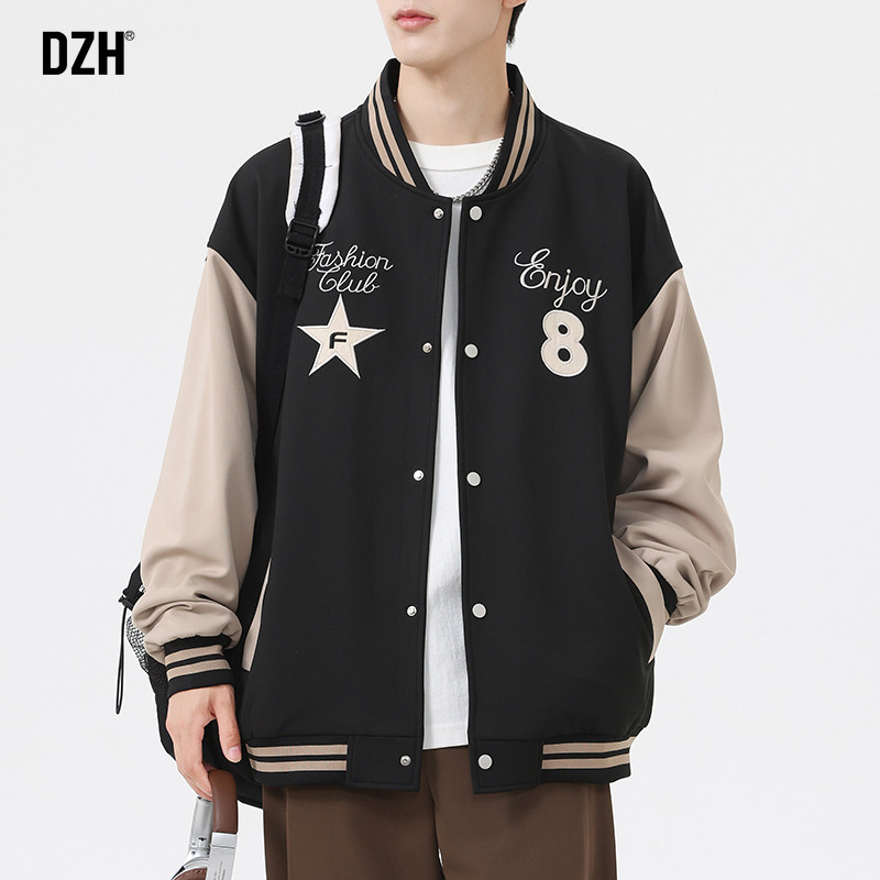 男士美式棒球服男潮牌休闲运动外套男款秋装2025新款男装飞行夹克