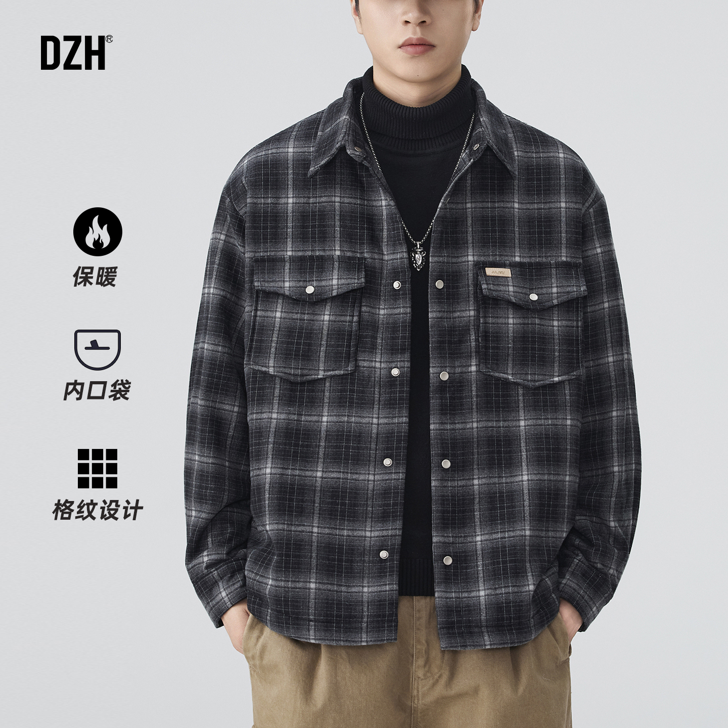 加厚棉衣保暖棉服工装夹克棉袄