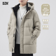 男士 休闲御寒保暖外套 加厚潮牌2025年新款 鹅绒羽绒服男中长款 冬季