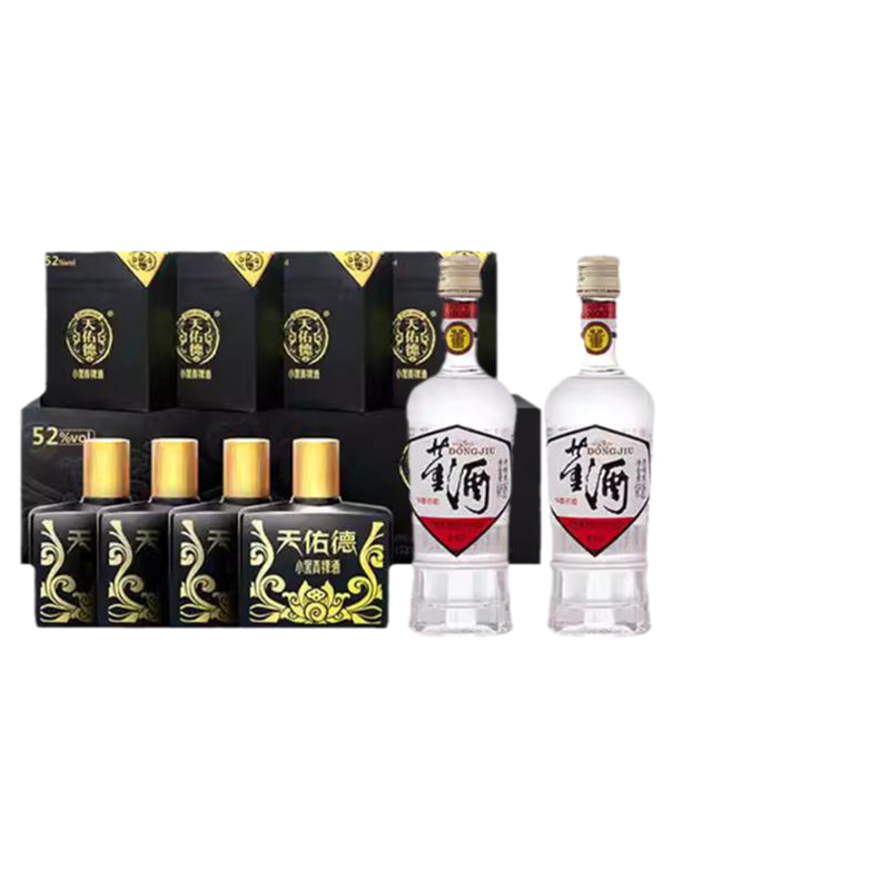天佑德小黑4瓶+董酒白标125ml2瓶