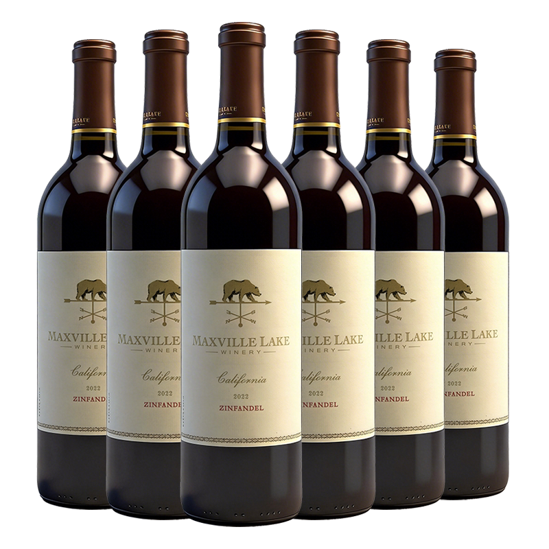 美国马克斯威精选加州金粉黛干红葡萄酒14度750ml原装进口红酒