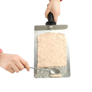 网红小吃福鼎肉片刮板摆摊商用温州瘦肉丸刮板工具304加厚不锈钢