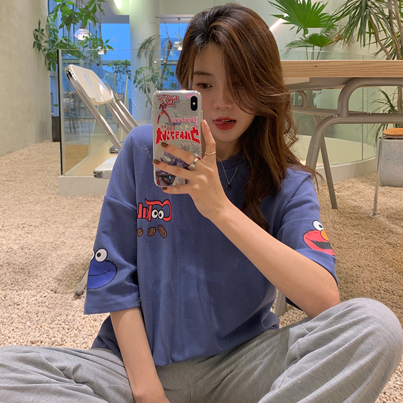 Real cotton new printed short sleeve T-shirt