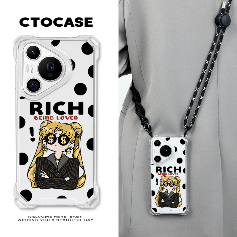 CTOCASE华为磁吸四角壳可挂绳