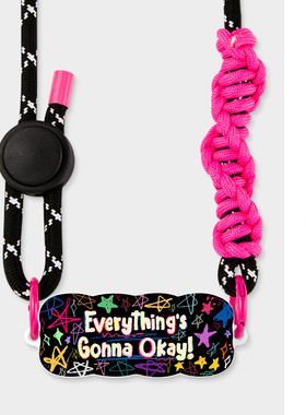 原创【万事ok】波浪背夹适用苹果手机壳户外结实创意挂绳涂鸦风