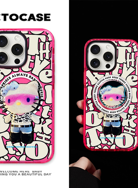 CTOCASE机械kitty磁吸适用苹果17promax手机壳iphone16透明壳14pro新款15PM防摔手机壳气囊支架斜挎创意13/12
