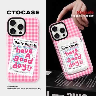 CTOCASE苹果磁吸壳文字白色卡包