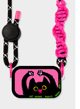 CTOCASE爱你咪咪镜面手机背夹挂绳斜挎可背挂脖适用华为mate15ip