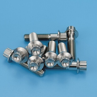 钛合金轮毂螺丝螺母双片汽车改装TC4外12十二角法兰M7*32/M8*32