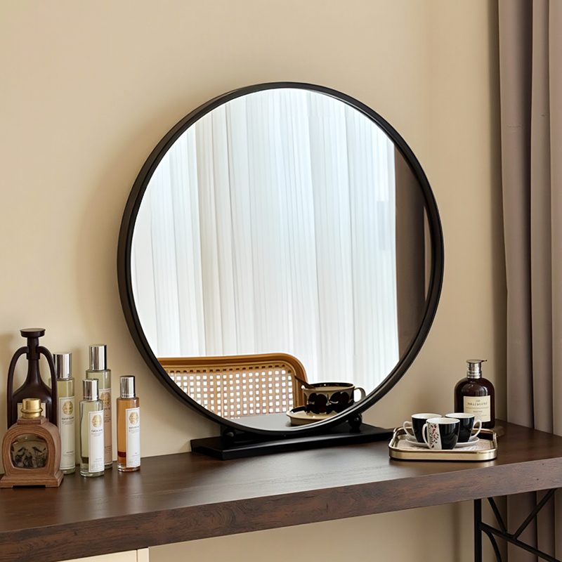 2025轻奢圆形智能梳妆镜