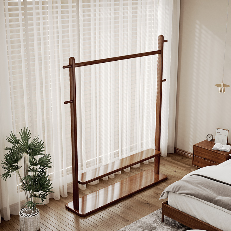 卧室落地式挂衣架2025新款衣帽架简易挂包置物架床尾放衣服的架子