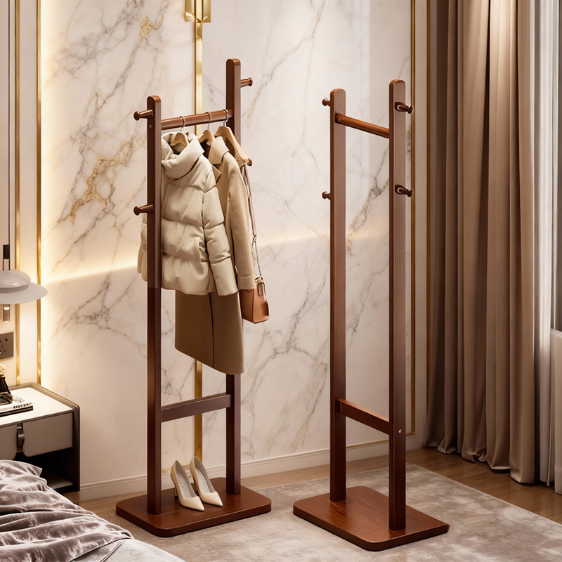 实木挂衣架卧室家用立式衣帽架
