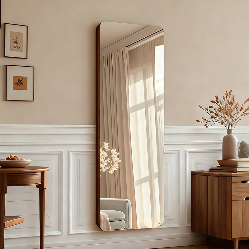 钢化玻璃实木穿衣镜防爆