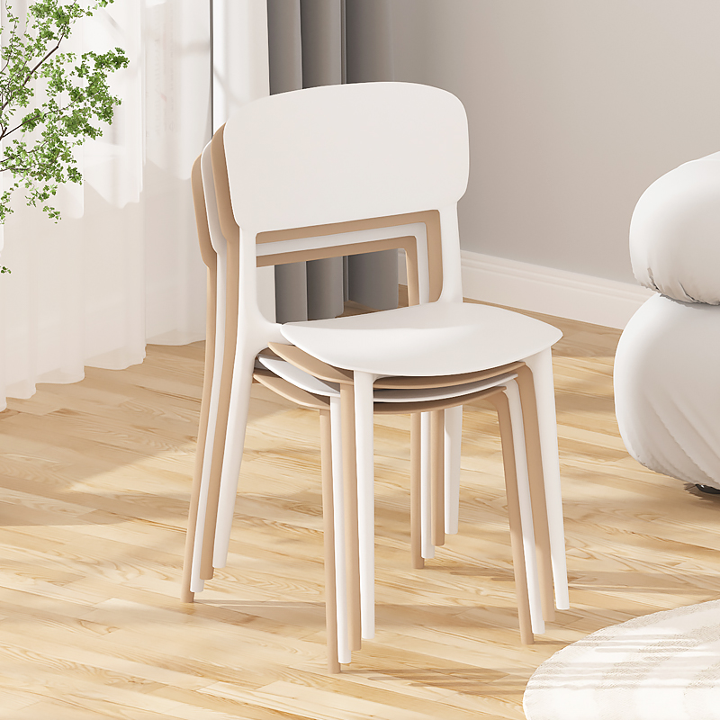餐椅靠背椅子家用餐桌塑料凳子现代简约网红出租房用简易办公商用