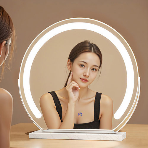 led带灯化妆镜台式桌面梳妆台