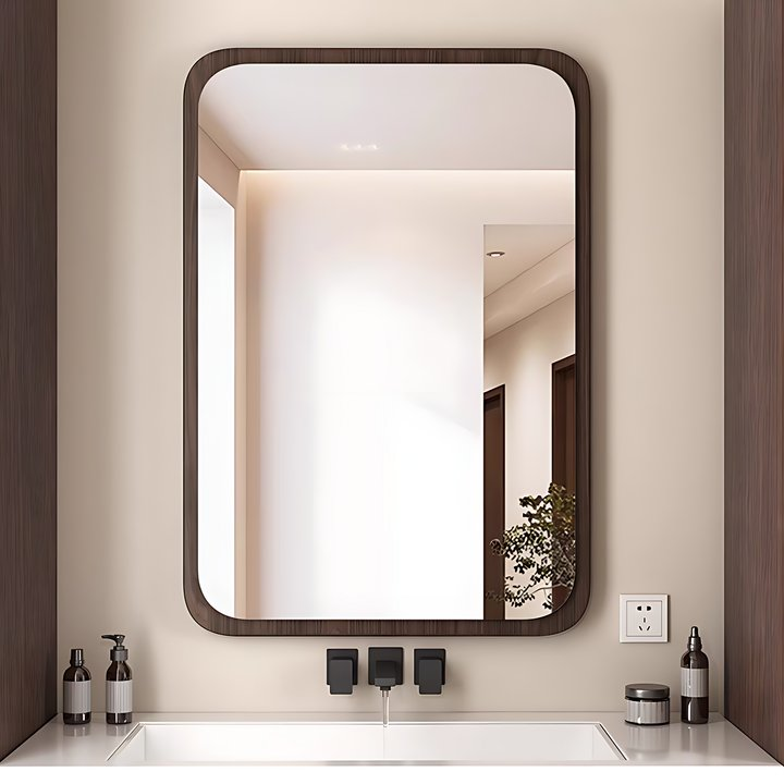 中古风浴室镜贴墙自粘免打孔家用卫浴化妆镜子卫生间洗脸台洗漱台,家装主材,浴室镜,淘宝优惠券,粉丝福利购,淘宝优惠卷