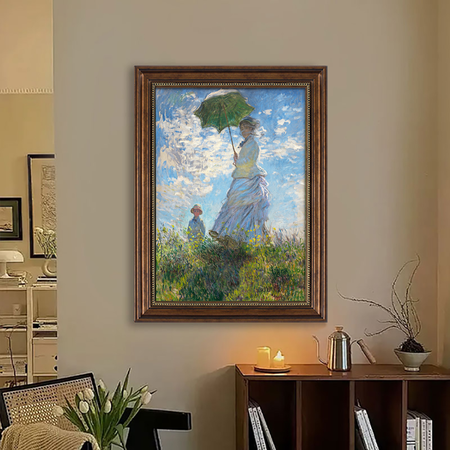 莫奈世界名画玄关走廊装饰画