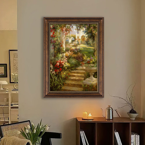 美式玄关装饰画欧式走廊过道挂画