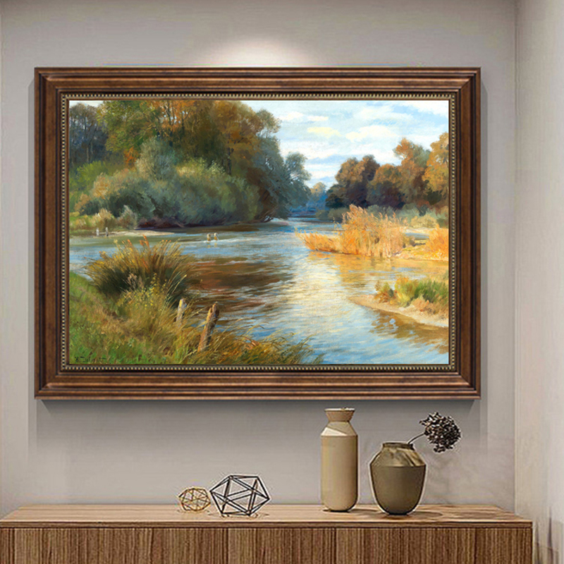 欧式别墅走廊过道风景装饰画