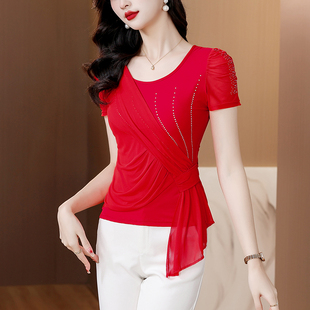 摩登舞服上衣新款国标舞服交谊练习拉丁舞高端网红长袖女成人舞衣