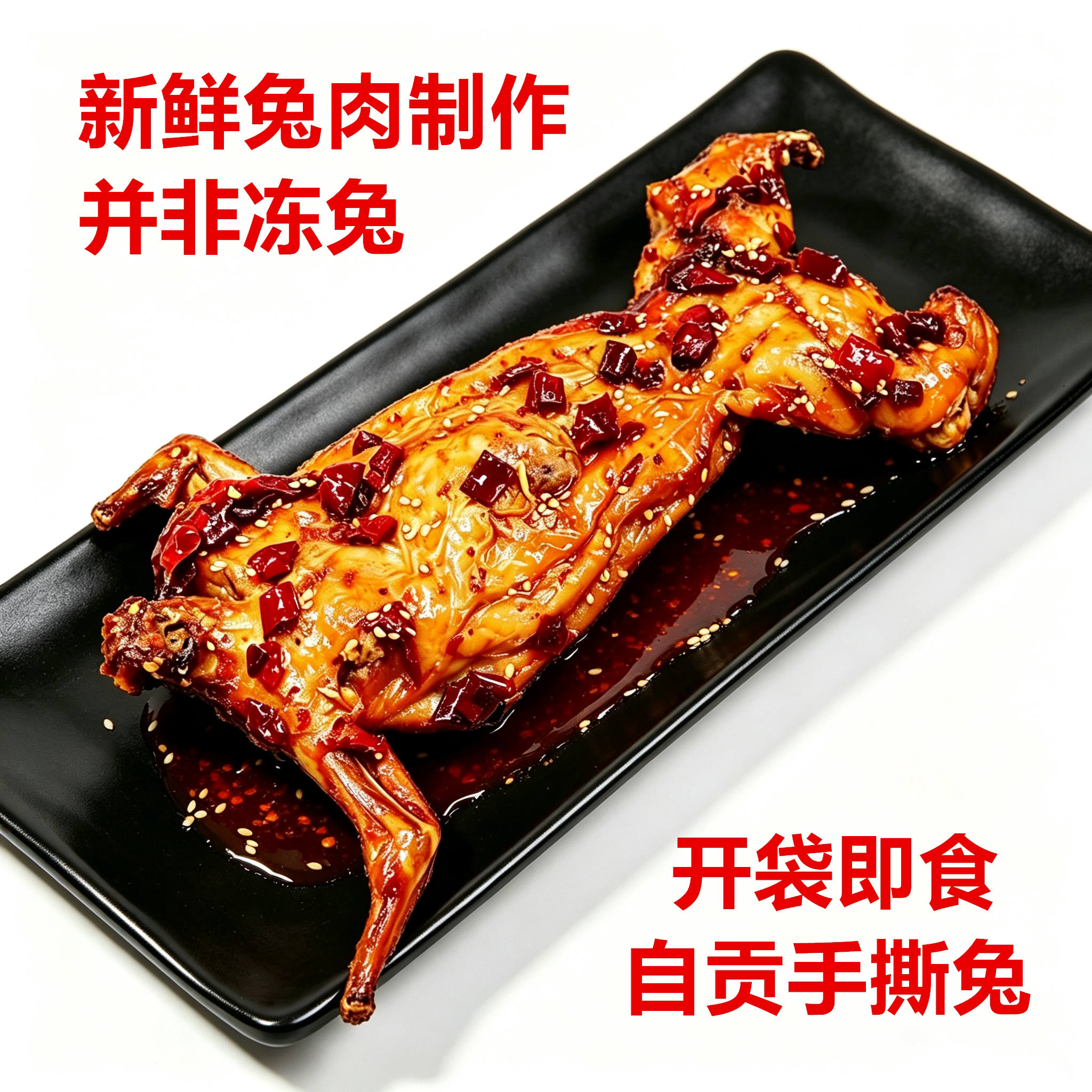 整只麻辣手撕兔休闲即食零食